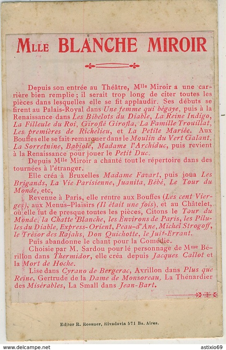 BLANCHE MIROIR AUTOGRAFATA - Théâtre