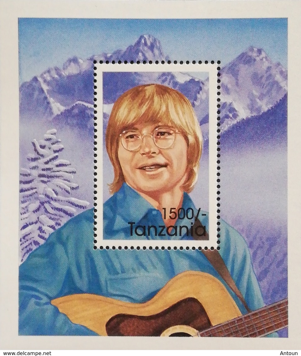 Tanzania 1998 John Denver Roch Musician S/S - Tanzania (1964-...)