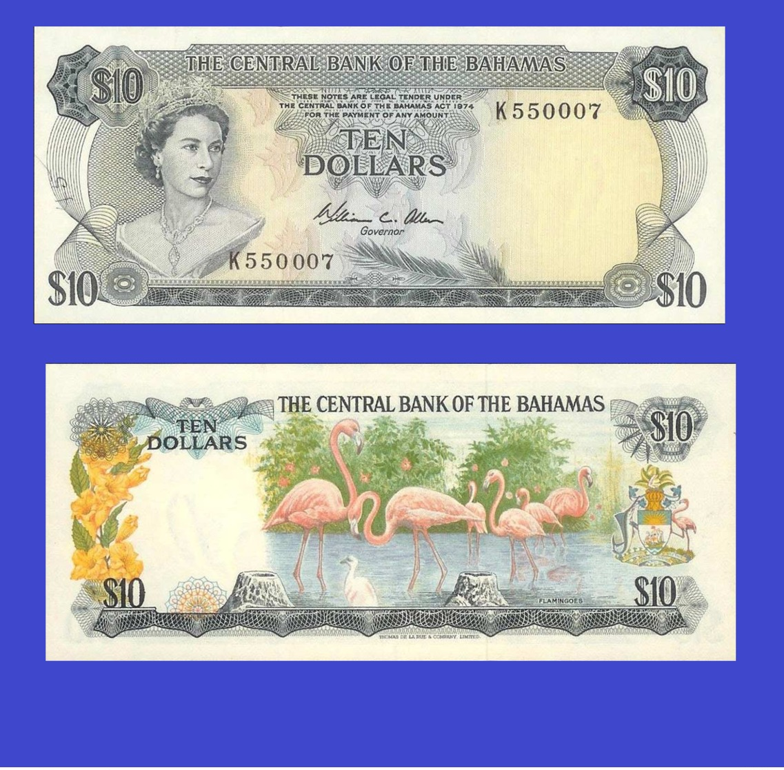 Bahamas  10    Dollar  -- 1974 - Bahamas