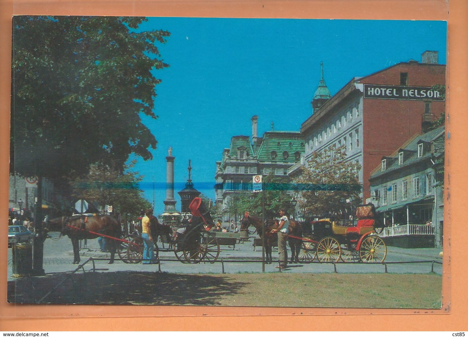 CPM - MONTREAL - Place Jacques Cartier - Attelage Cheval Chevaux - Hotel Nelson - Montreal