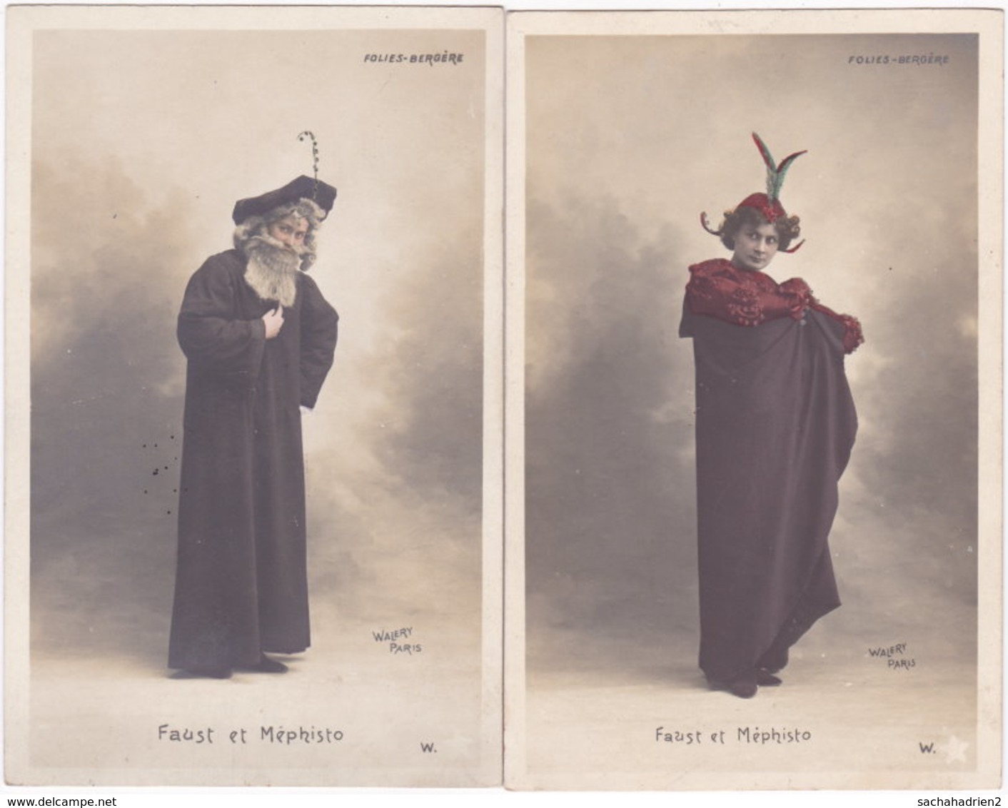 Folies-Bergère. Faust Et Méphisto. 2 Cartes (B) - Theatre