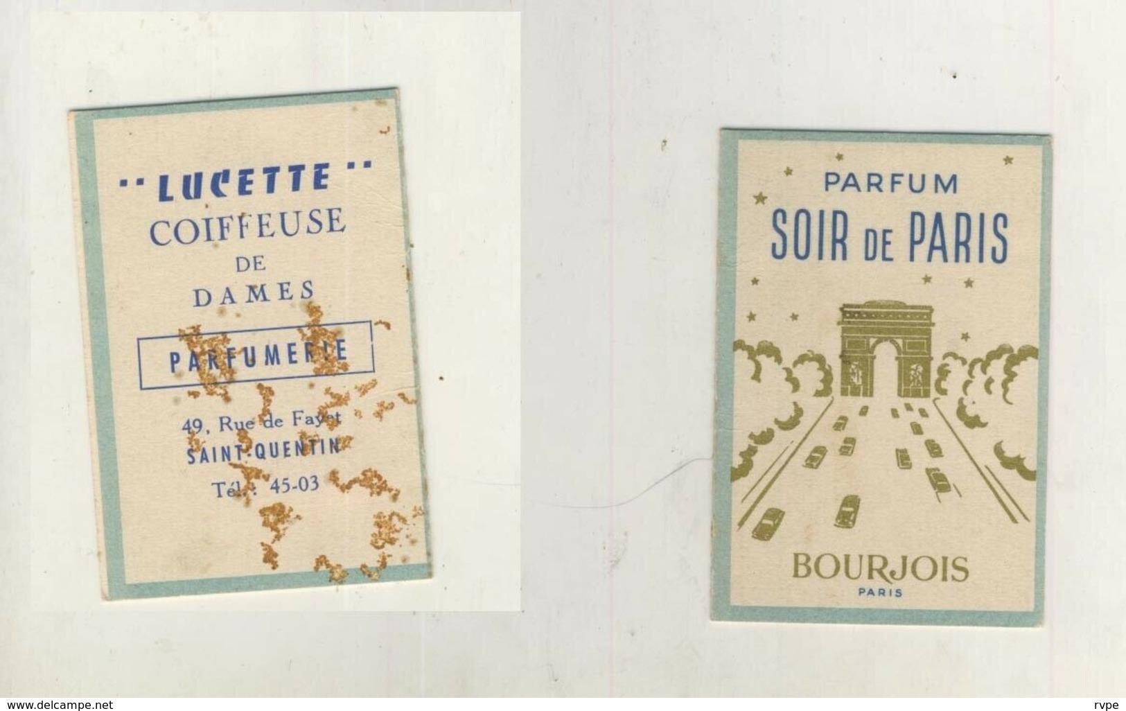 Ancien Petit Calendrier De Poche De 1962 : Parfum Bourgeois SOIR DE PARIS - Small : 1961-70