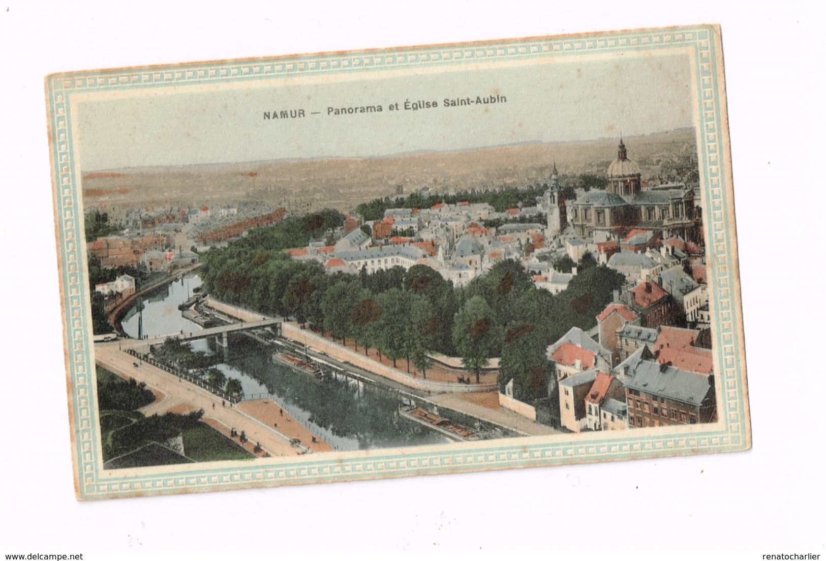 Panorama Et église Saint-Aubin. - Namur