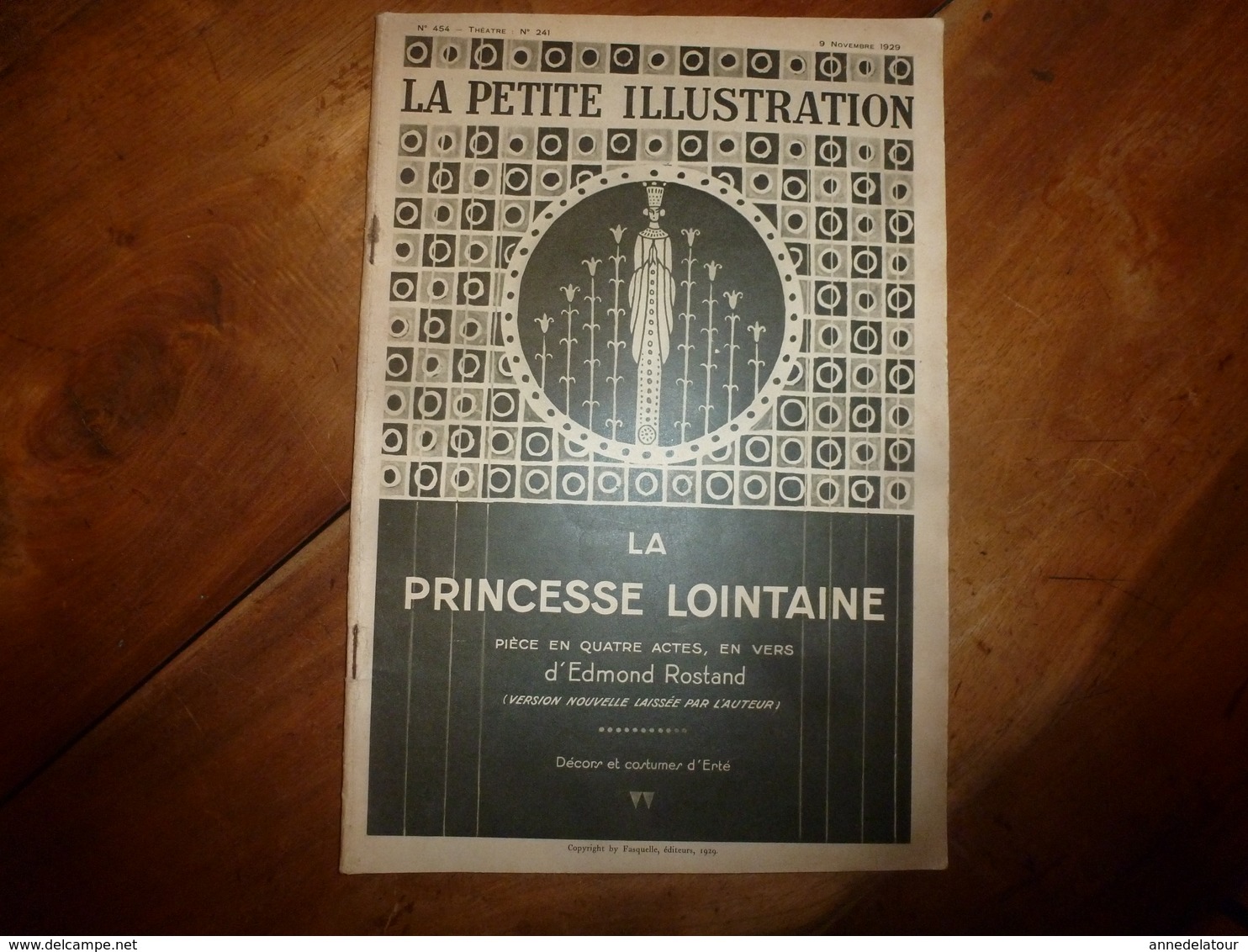 1929 LA PRINCESSE LOINTAINE ,piece En 4 Actes En Vers D'Edmond Rostand - Décors Et Costume Par Erté - Auteurs Français