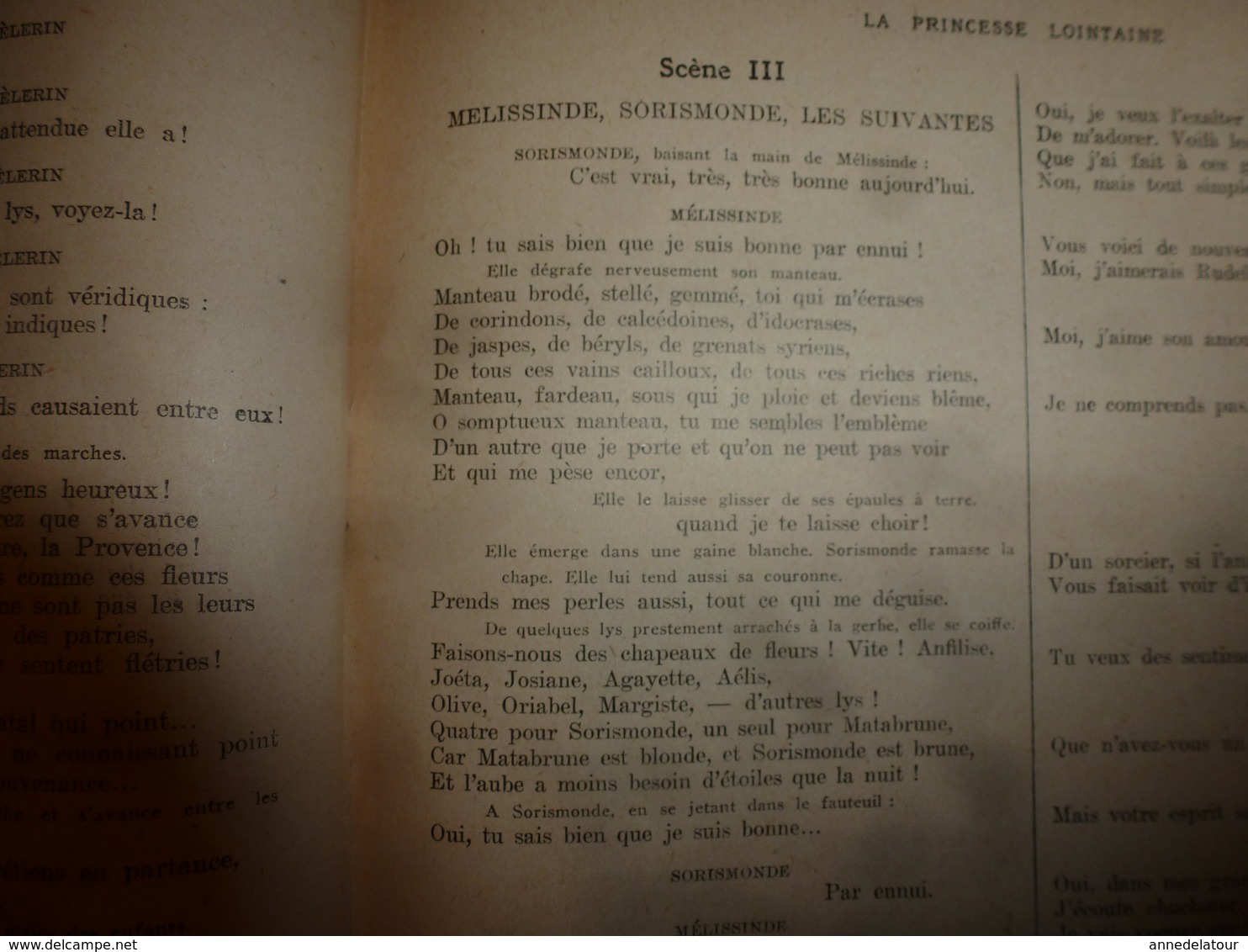 1929 LA PRINCESSE LOINTAINE ,piece en 4 actes en vers d'Edmond Rostand - Décors et costume par Erté