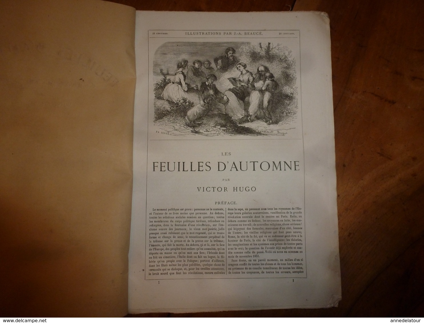 18?? Les Feuilles D'automne Et Chants Du Crépuscule - Par Victor Hugo - Illustr Par Beaucé - Edition Hetzel - Autores Franceses