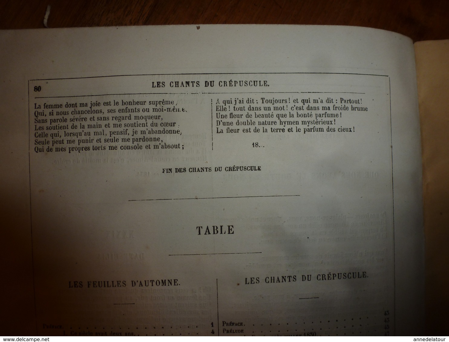 18?? Les feuilles d'automne et Chants du crépuscule - par Victor Hugo - Illustr par Beaucé - Edition Hetzel