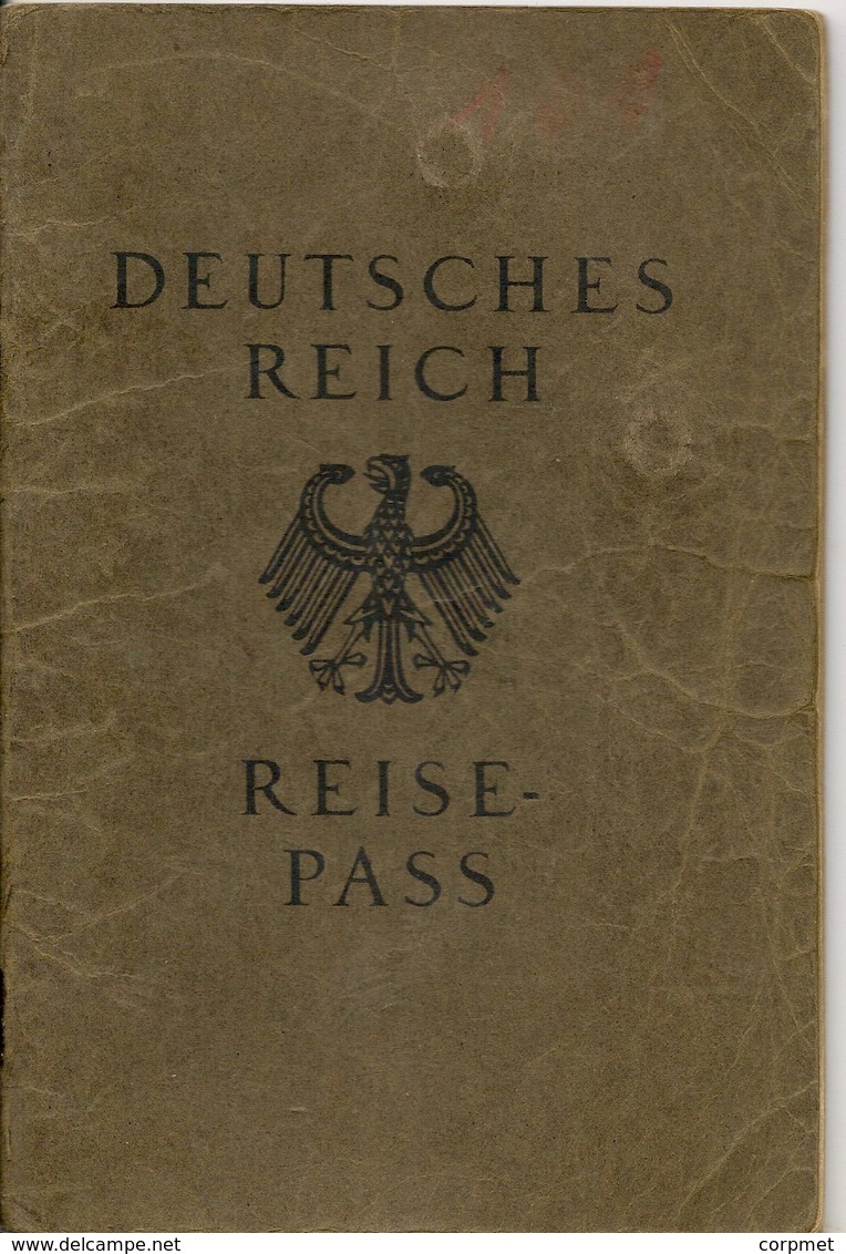 DEUTSCHES REICH 1935  PASSPORT - PASSEPORT For AGNES HESSE To Emigrate To ARGENTINA + GERMAN TESTIMONY With NAZI REVENUE - Historische Dokumente