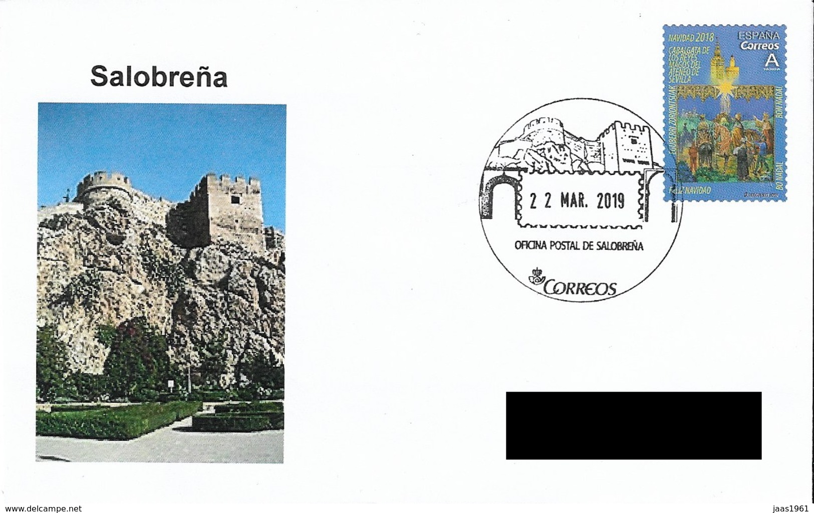 SPAIN. POSTMARK SALOBREÑA CASTLE. 2019 - Máquinas Franqueo (EMA)