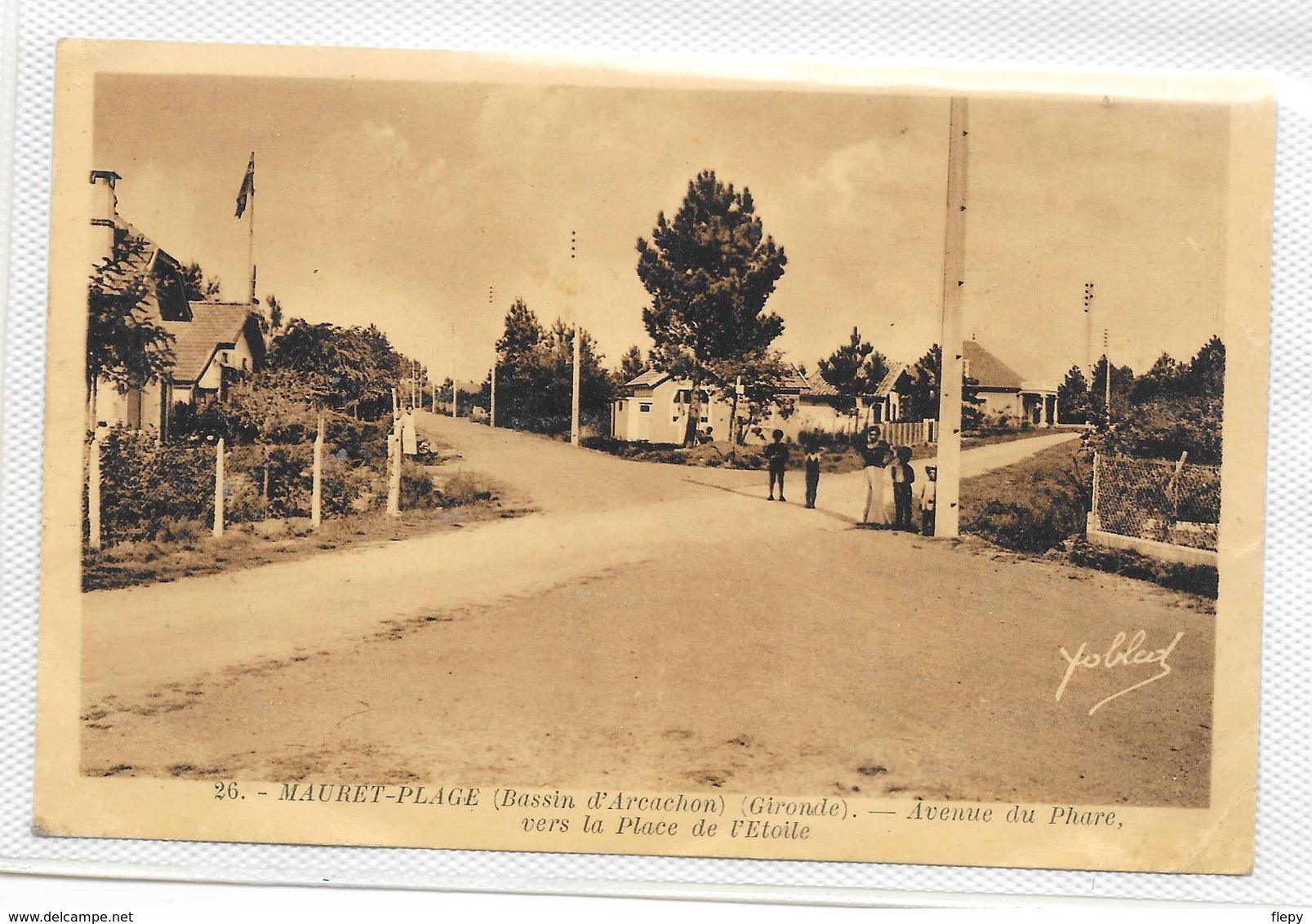 CPA Andernos Rare Série MAURET PLAGE Yobled  Avenue Du Phare - Andernos-les-Bains