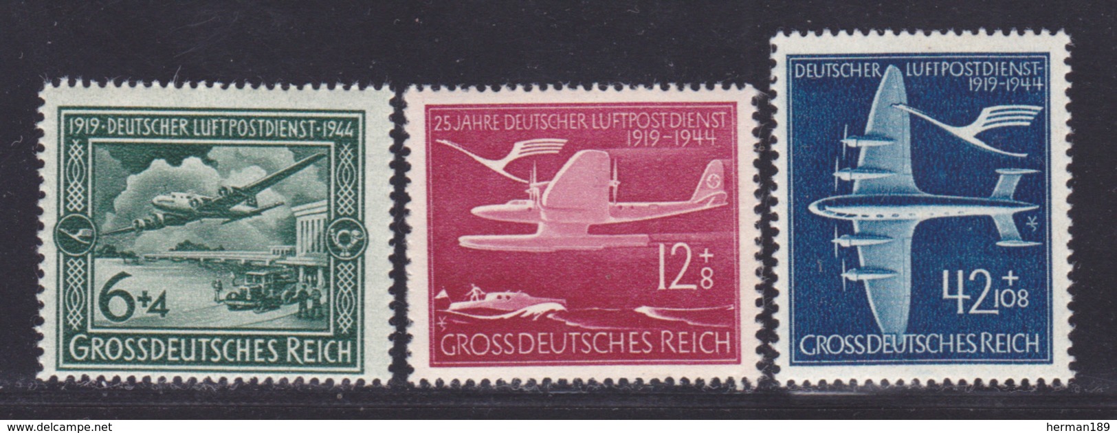 ALLEMAGNE AERIENS N°   59 à 61 ** MNH Neufs Sans Charnière, TB (D8744) Service Postal Aérien - 1944 - Poste Aérienne & Zeppelin