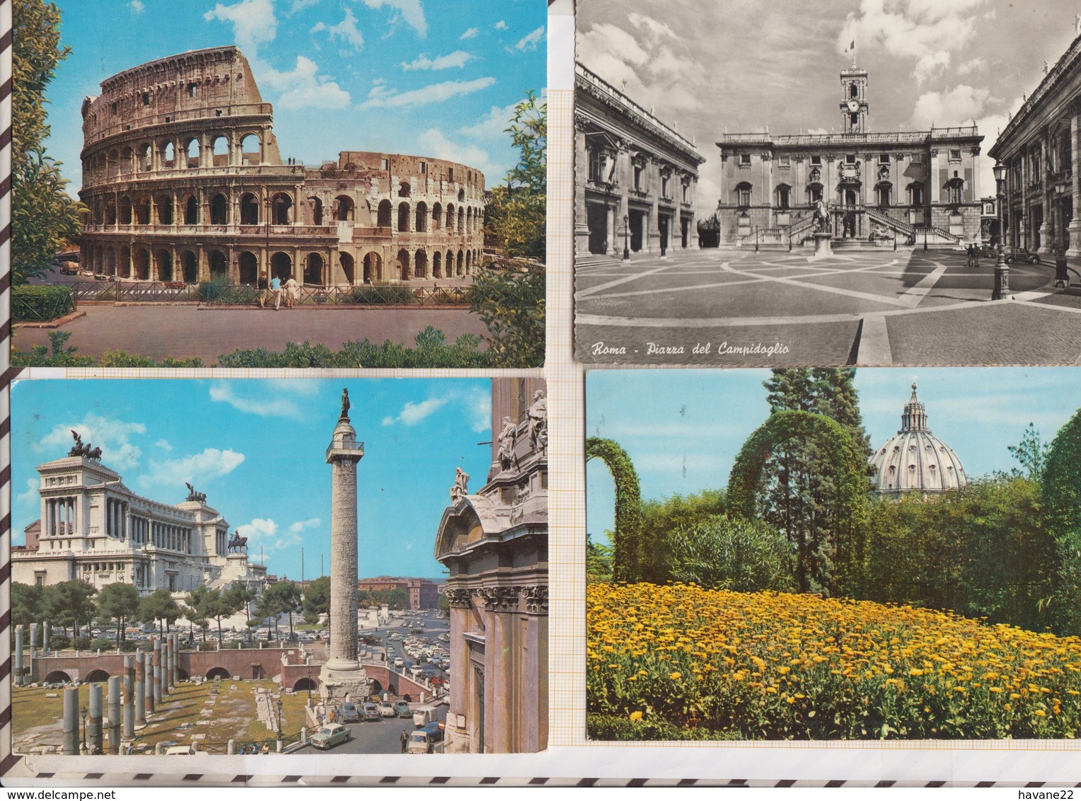 9AL837 Lot De 4 Cartes ROME  2 SCANS - Collections & Lots