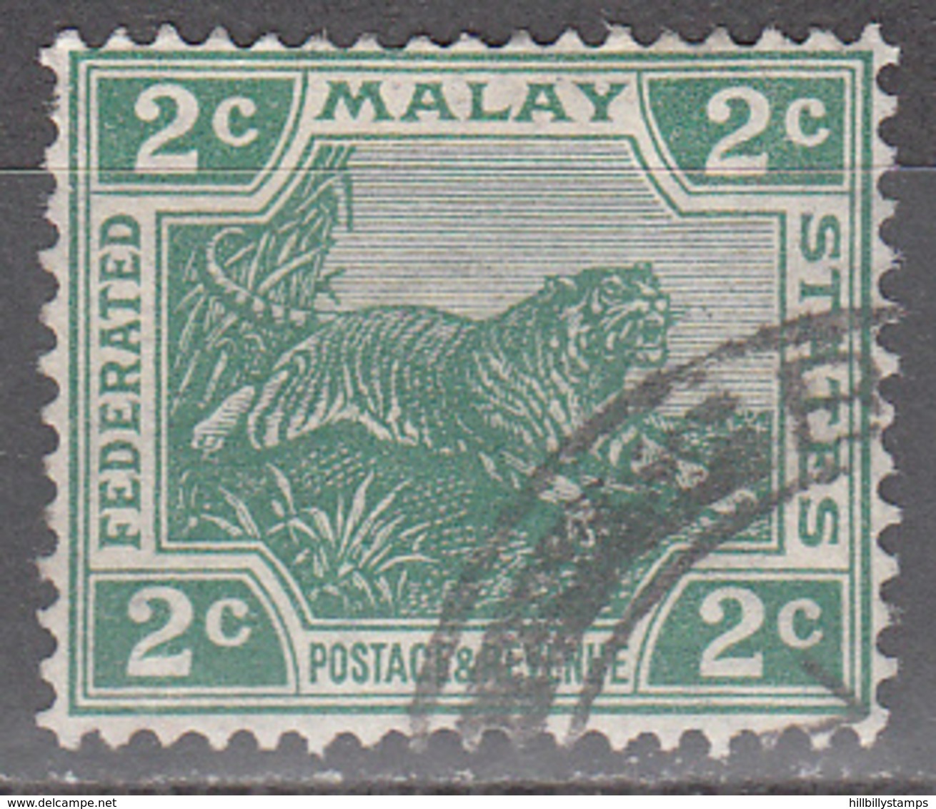 MALAYA       SCOTT NO. 52     USED    YEAR  1922      WMK 4 - Federation Of Malaya