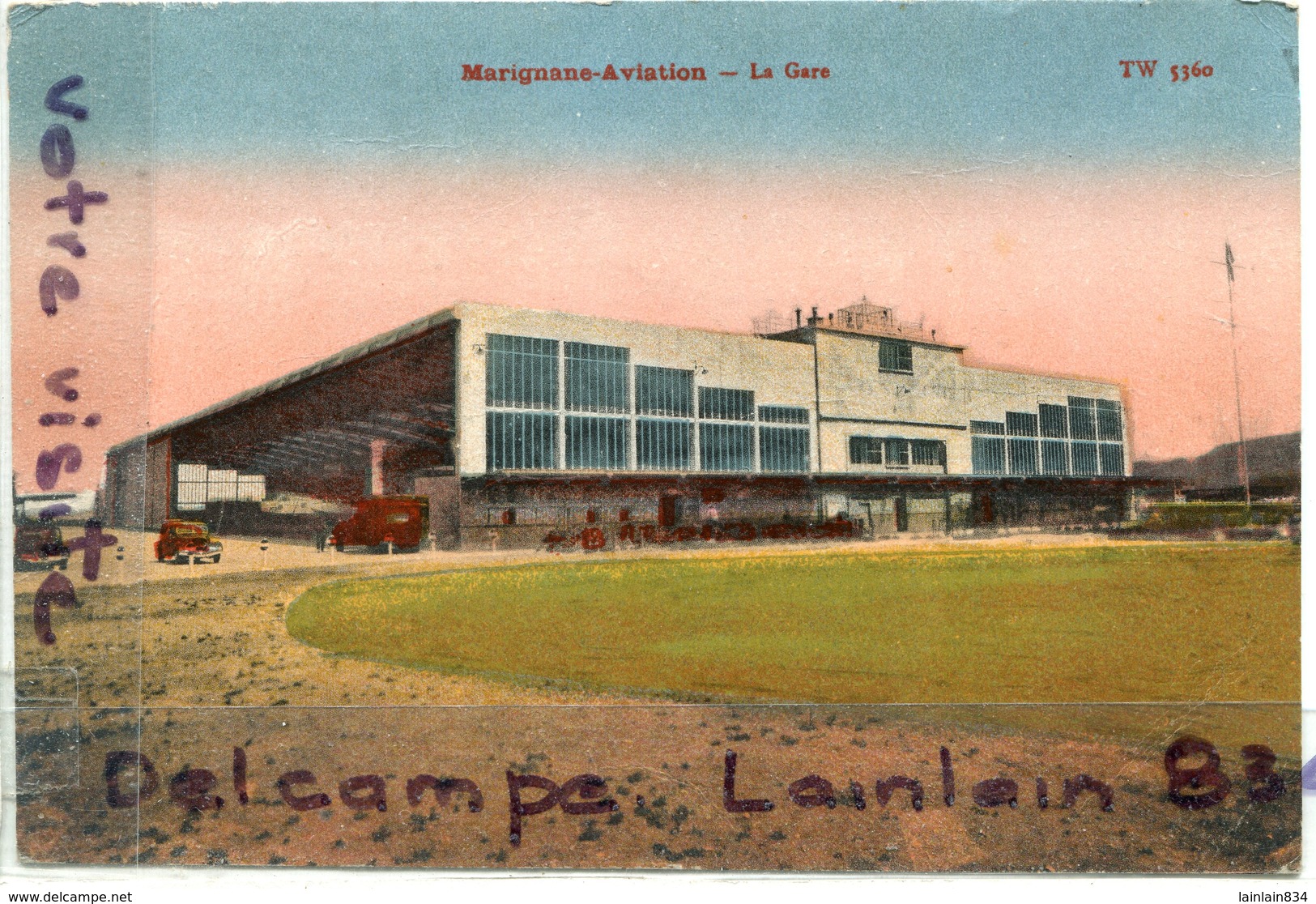 - MARIGNANE - Aviation- La Gare, Aéroport, Cachets Dont Base Aérienne, Le Vaguemestre, Rare, TBE,scans. - Marignane