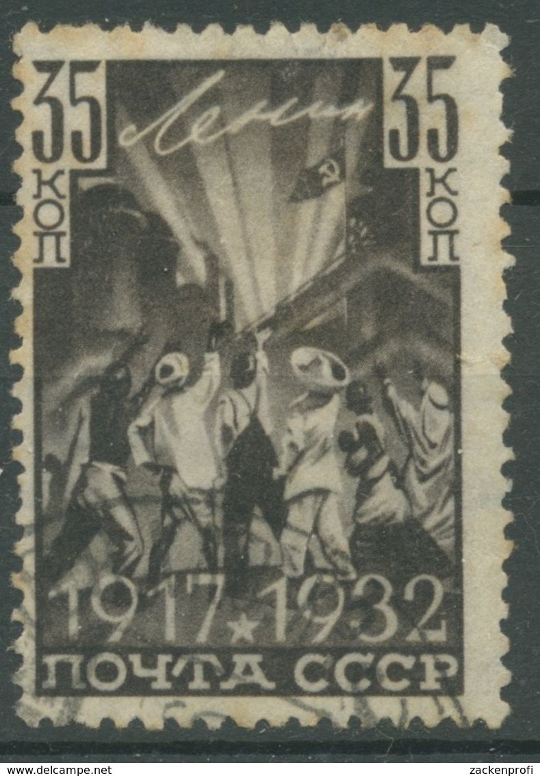 Sowjetunion 1932 15. Jahrestag Der Oktoberrevolution 420 A X Gestempelt, Fehler - Used Stamps