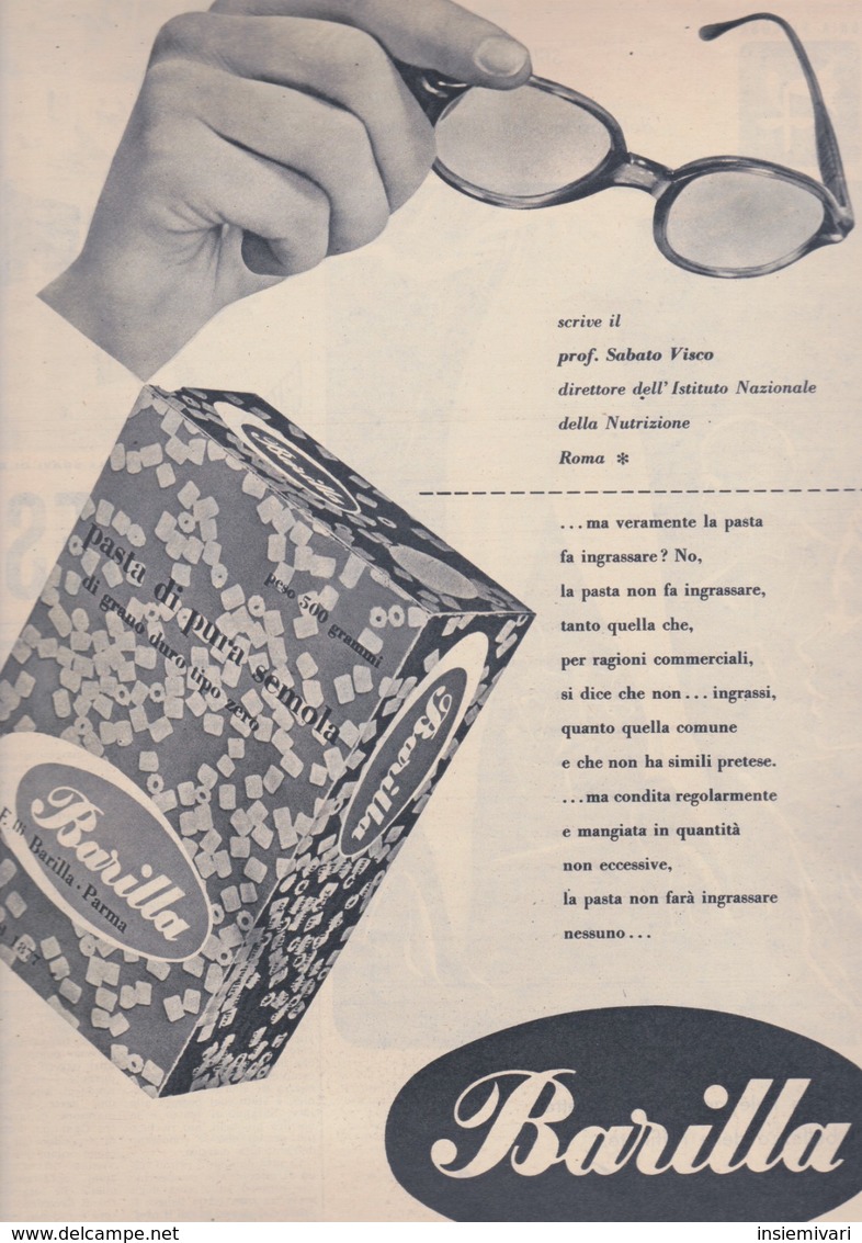 (pagine-pages)PUBBLICITA' BARILLA   Tempo1957/44. - Altri & Non Classificati