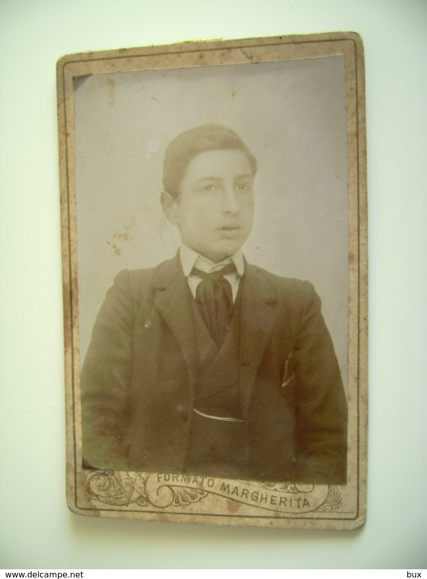 FOTO      Ragazzo     FINE 800    COSTUME  12,5 X 8    SU CARTONCINO  Arch 157 - Old (before 1900)