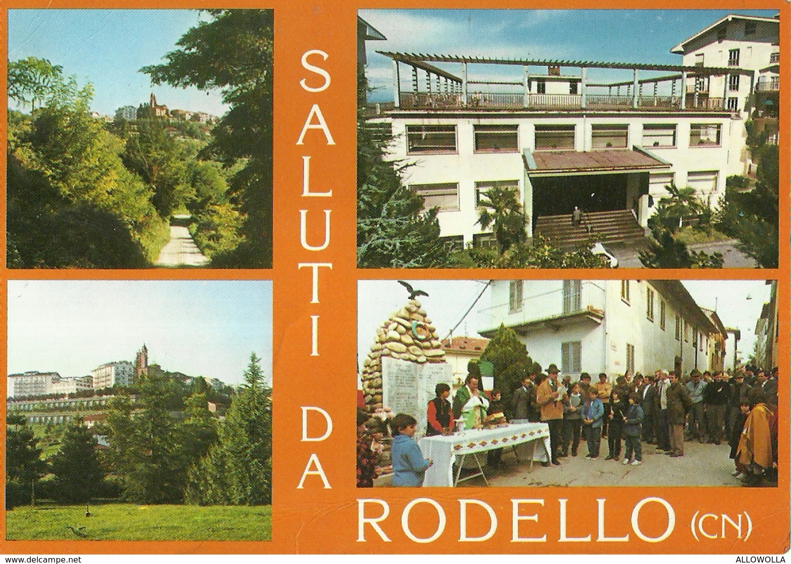 3030 " SALUTI DA RODELLO - 4 VEDUTE " CARTOLINA POSTALE ORIGINALE  SPED. - Saluti Da.../ Gruss Aus...