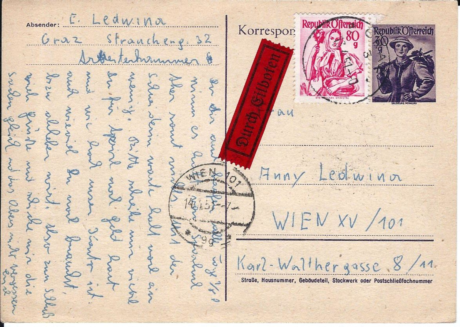 Austria- Österreich Post - Briefmarken - Storia Postale