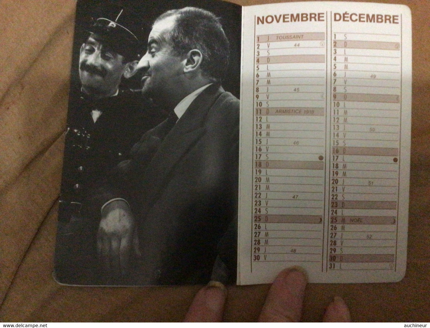 Calendrier De Poche 1990 Florijardin Cinéma Acteur Ventura Darc Fernandel Gabin Romy Noiret Bourvil Funes 8,5 X 13 Cm - Tamaño Pequeño : 1981-90