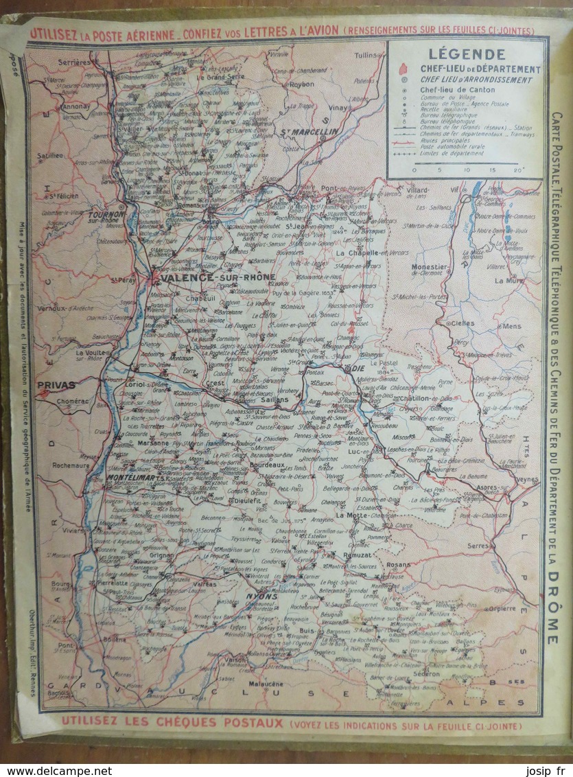 CALENDRIER- ALMANACH DES POSTES ET DES TÉLÉGRAPHES 1938- DRÔME- IMAGE: MENTON, BAIE EST (GARAVAN) - Grand Format : 1921-40