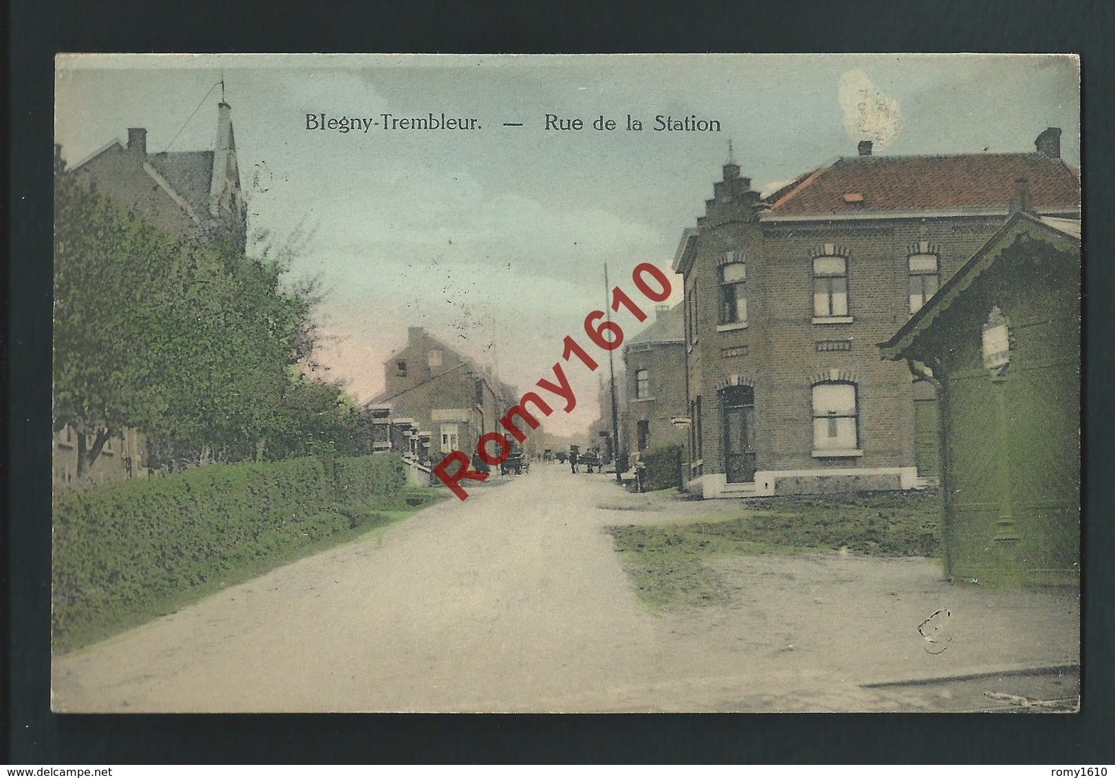 Blégny-Trembleur - Rue De La Station. Animée, Attelage, Couleur. - Blegny