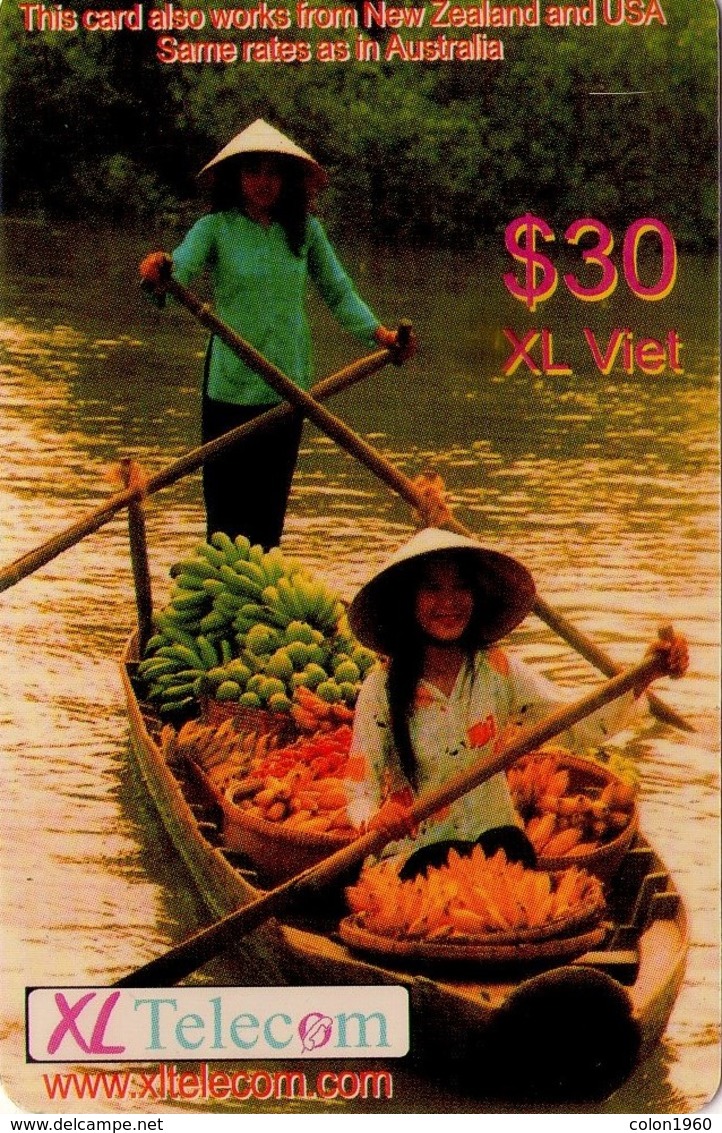 TARJETA TELEFONICA DE AUSTRALIA, Vietnamese Canoe. AUS-PRE-6007. (007) - Australia