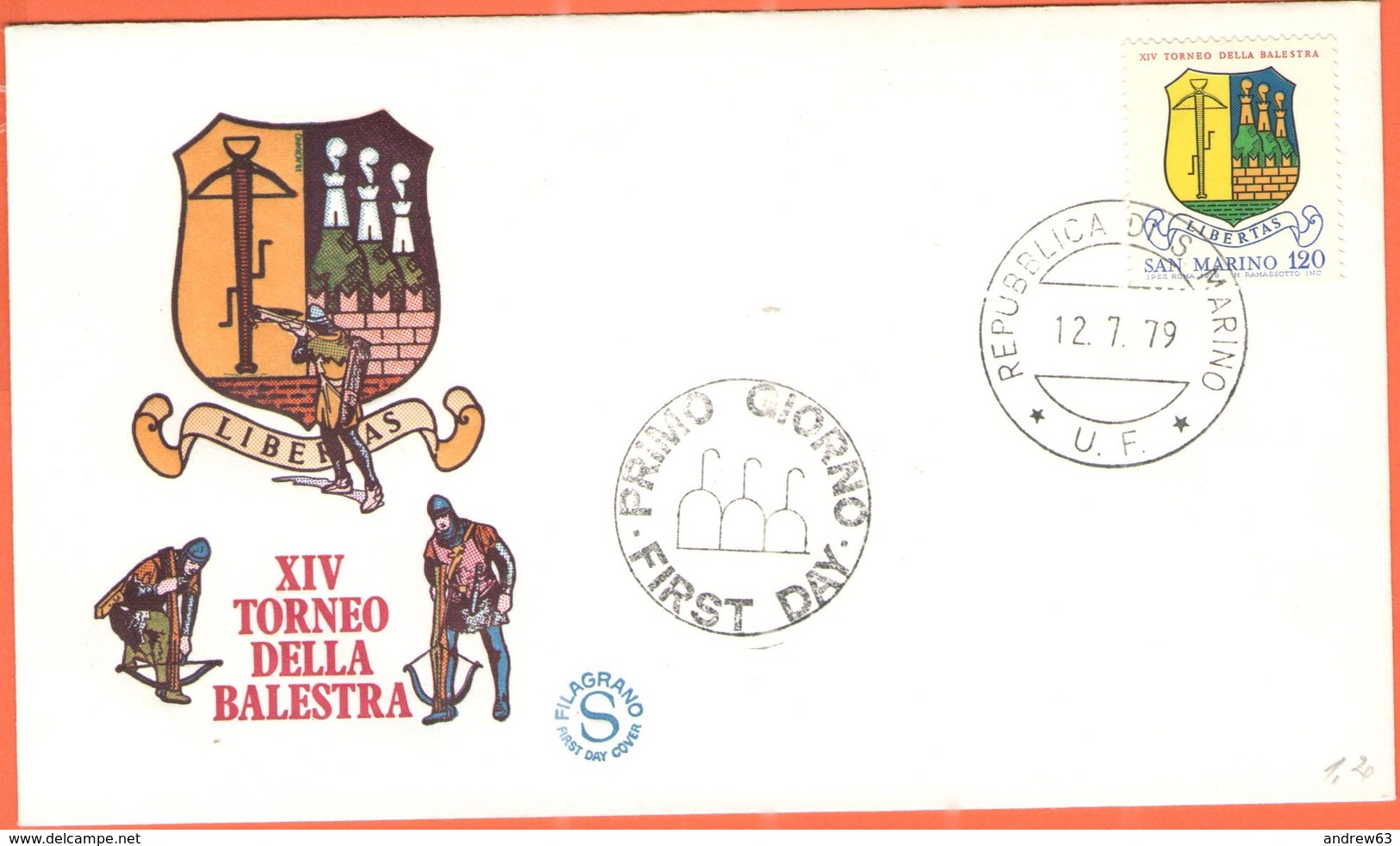 SAN MARINO - 1979 - XIV Torneo Della Balestra - FDC - Filagrano - FDC