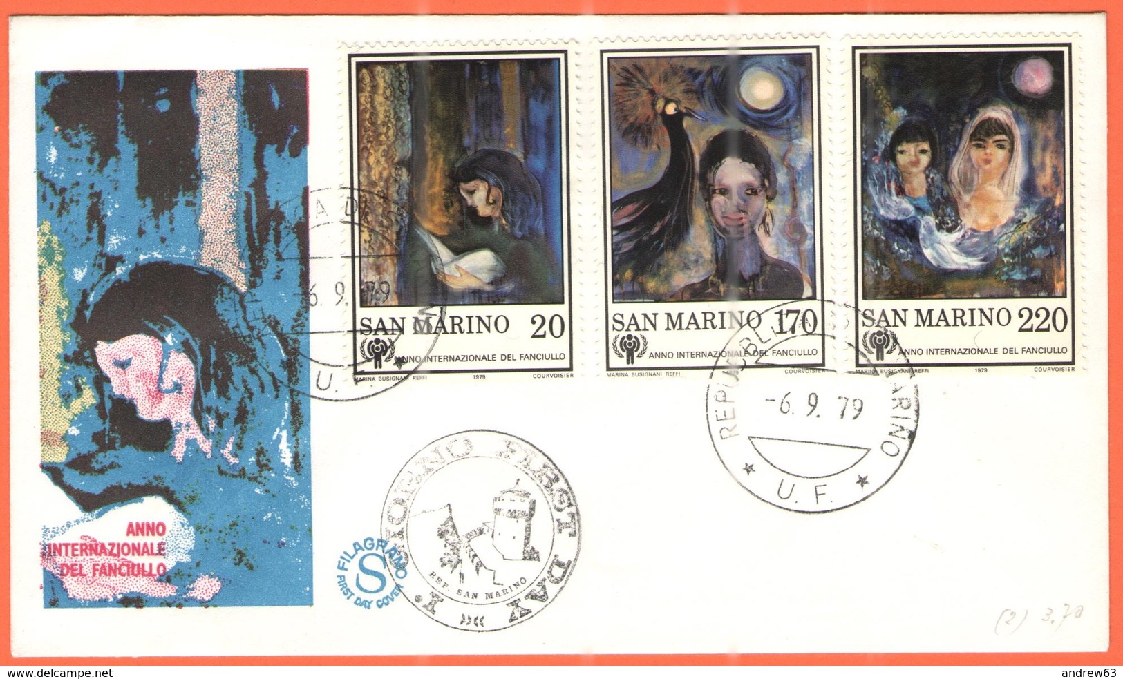 SAN MARINO - 1979 - Anno Internazionale Del Fanciullo - FDC - Filagrano - FDC