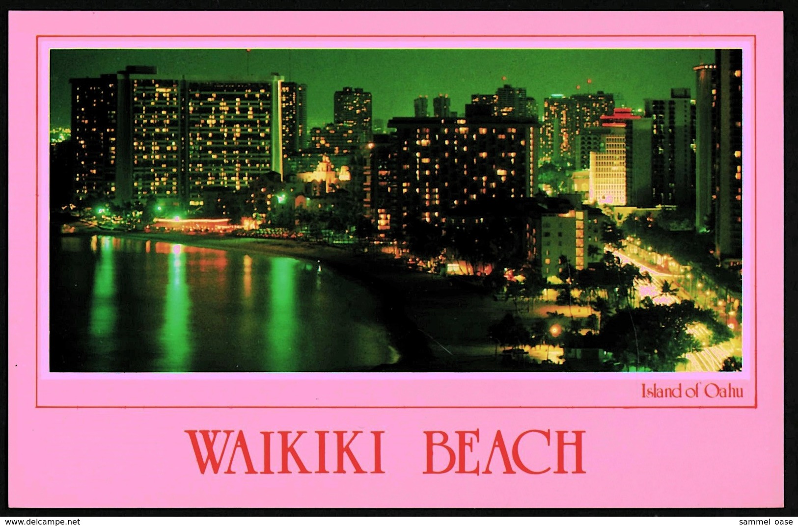 Waikiki Beach / Hawaii  -  Island Of Oahu  -  Ansichtskarte Ca.1965  (10288) - Oahu