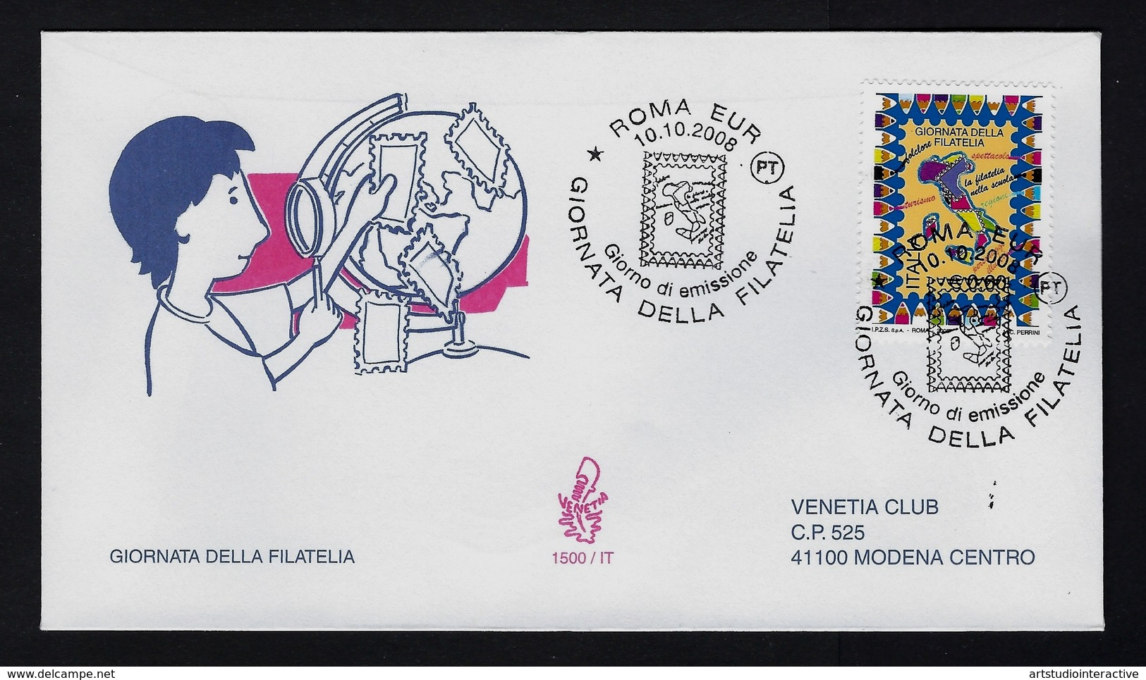 2008 ITALIA "GIORNATA DELLA FILATELIA" FDC VENETIA - FDC