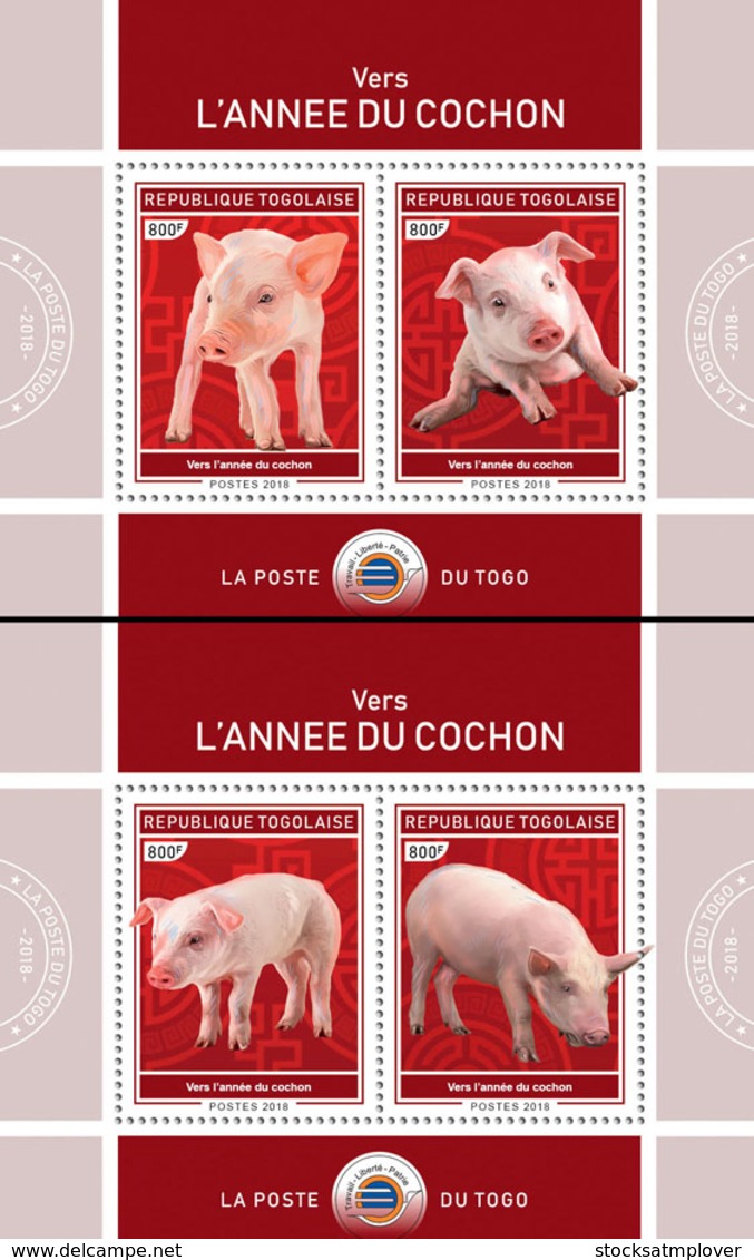 Togo  2018  Towards The Year Of The Pig   Fauna    S201902 - Togo (1960-...)