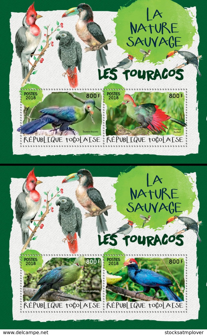 Togo  2018 Toucans  Birds Fauna   S201902 - Togo (1960-...)