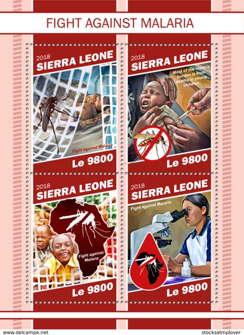 Sierra Leone   2018   Fight Against Malaria , Map Of  Africa  S201902 - Sierra Leone (1961-...)