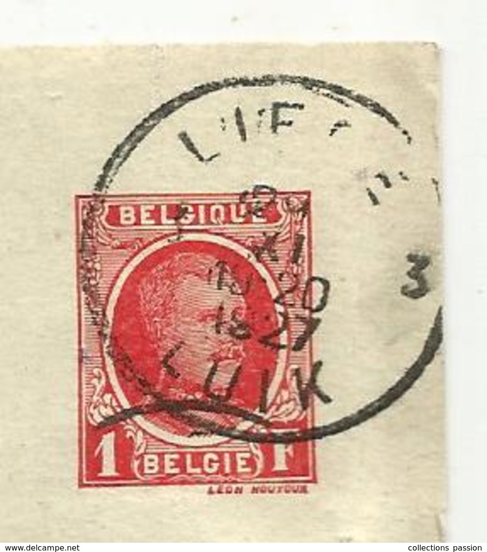 Entier Postal , Belgique, Carte Postale, LIEGE ,1927, LUIK , Transport M. NAGANT, 3 Scans - Postcards 1909-1934