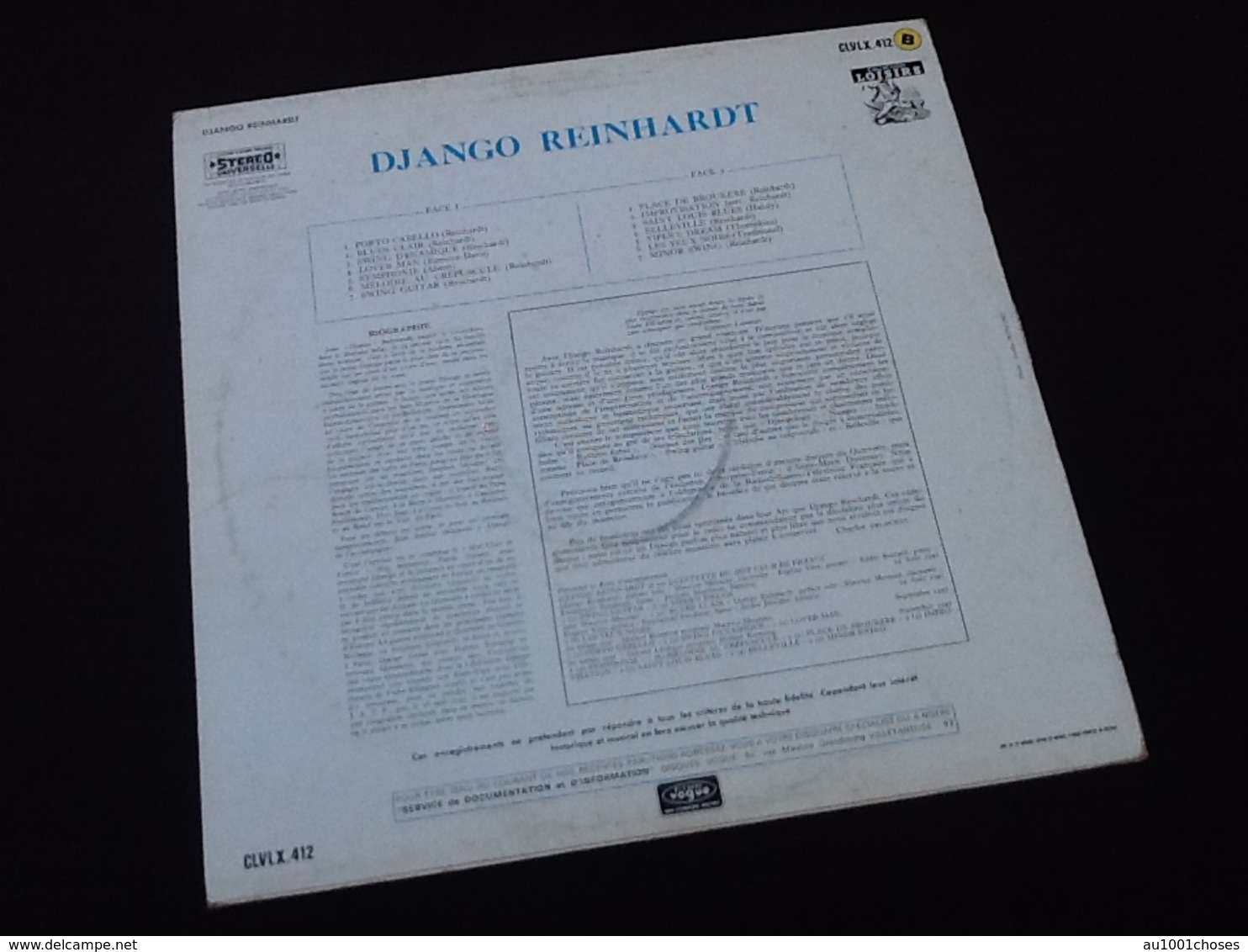 Vinyle 33 Tours Django Reinhardt Et Son Quintette Du Hot Club De France (1970) - Jazz
