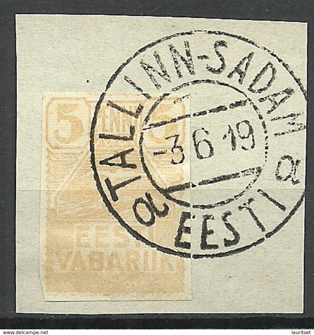 Estland Estonia 1919 Michel 5 O TALLINN-SADAM Nice Cancel - Estonie