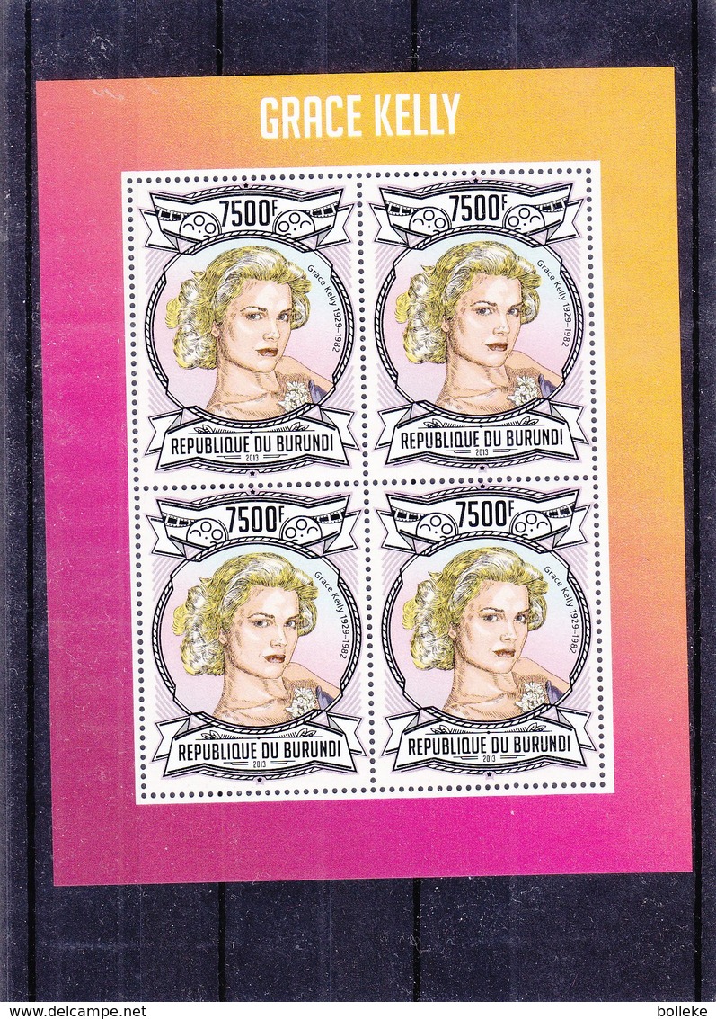 Cinéma - Grace Kelly - Burundi - COB 2263 ** - MNH - Petite Feuille De 4 - Valeur 56 Euros - Cinéma