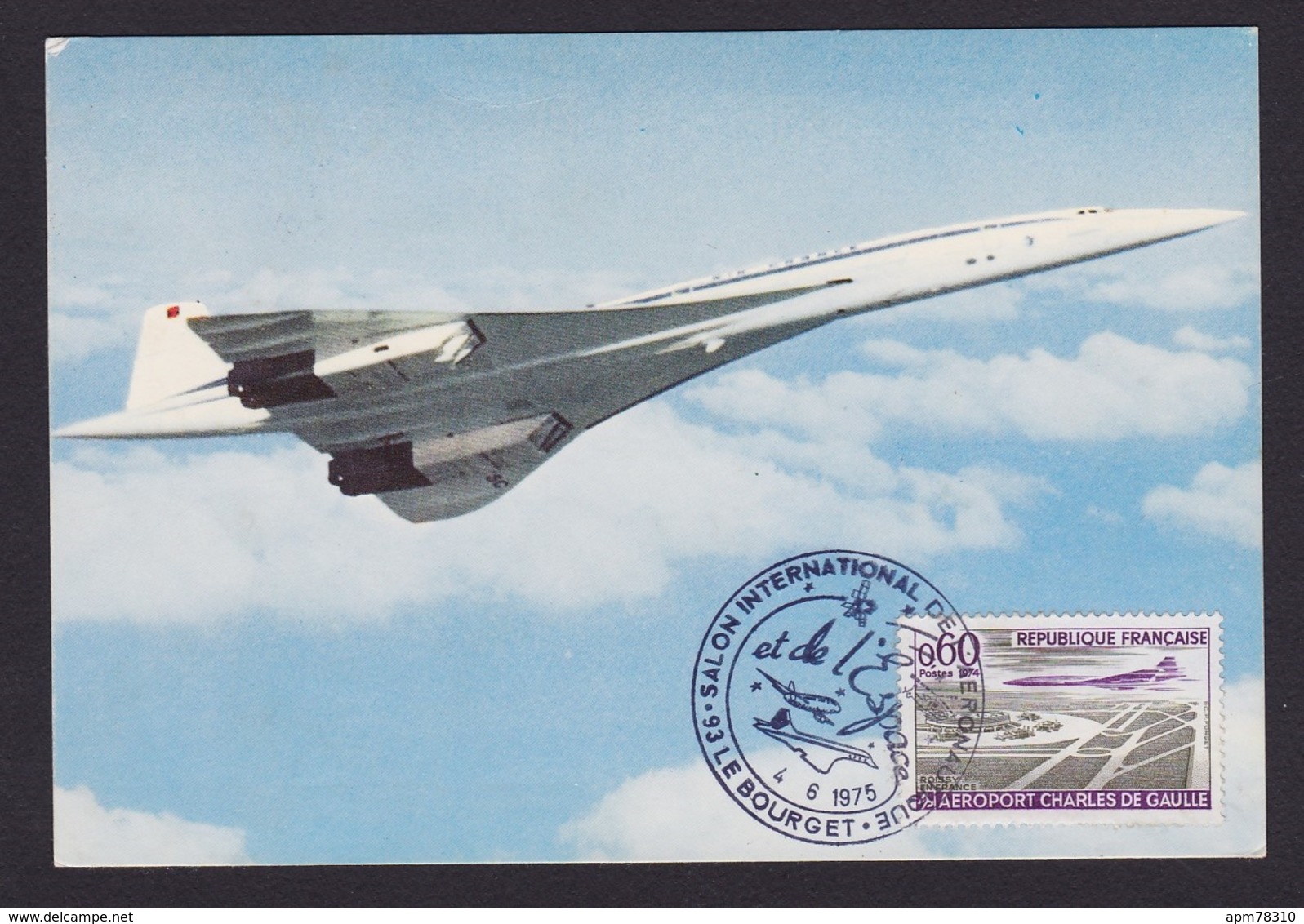 France	1975	Voir Scan	Aviation	Salon International Aeronautique Espace - Bourget - Concorde - Altri & Non Classificati