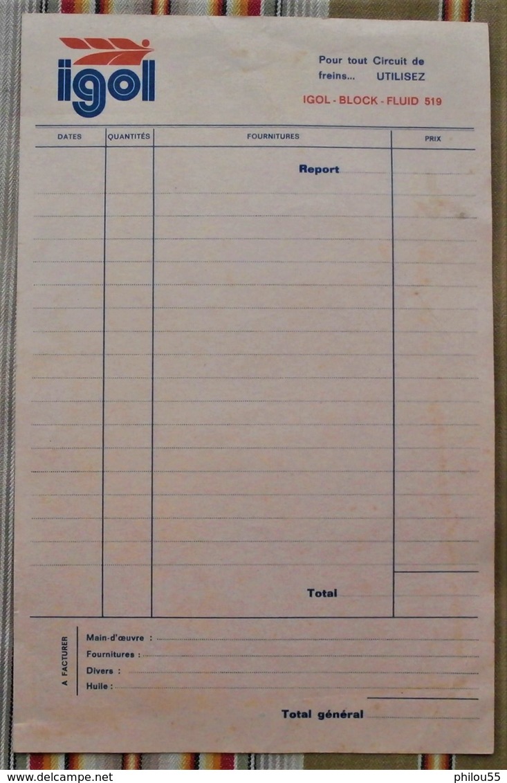 Fiche De Reparations Pub IGOL  Frein Antigel - KFZ