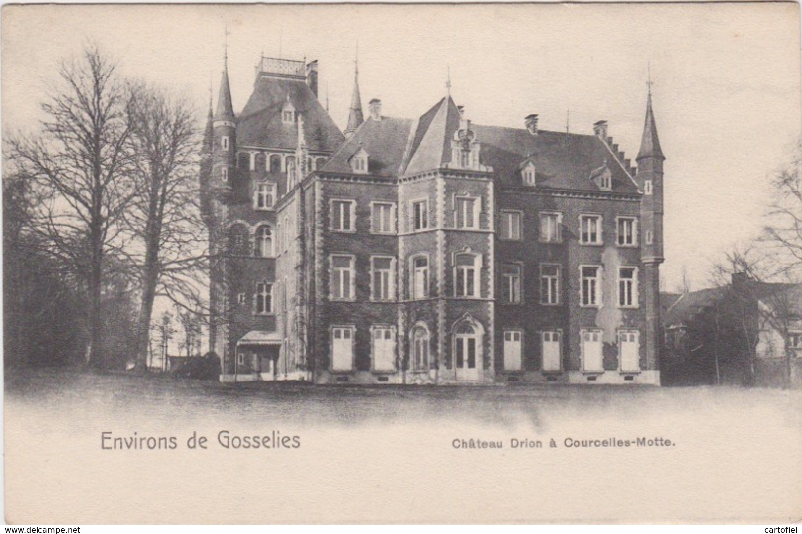 COURCELLES-MOTTE-CHATEAU-KASTEEL-DRION-ENVIRONS DE GOSSELIES-PAS ENVOYEE-EN ETAT NEUVEVOYEZ LES 2 SCANS-TOP! - La Louvière