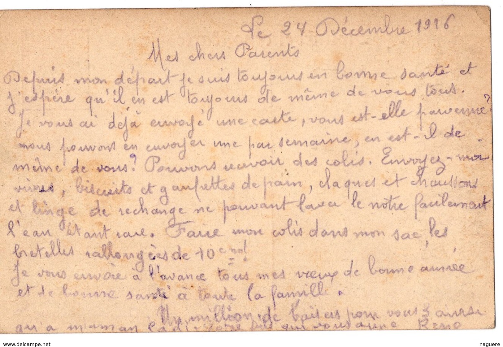 ENTIER POSTAL  CARTE DE PRISONNIER EN ALLEMAGNE 1916  CACHETS - Guerre (timbres De)