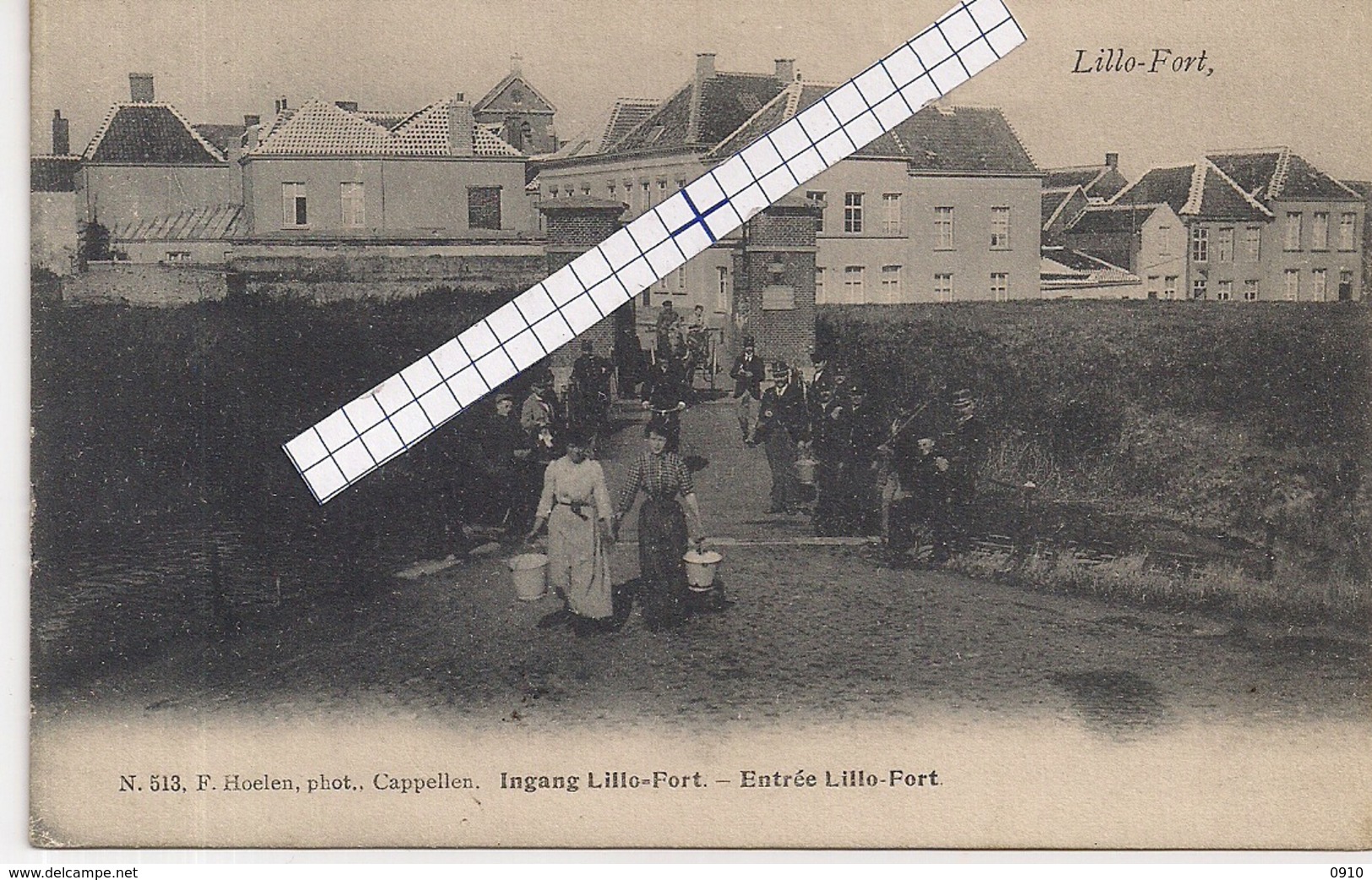 LILLO-ANTWERPEN "INGANG LILLO FORT"HOELEN 513 UITGIFTE:22.05.1904 TYPE:3 - Antwerpen