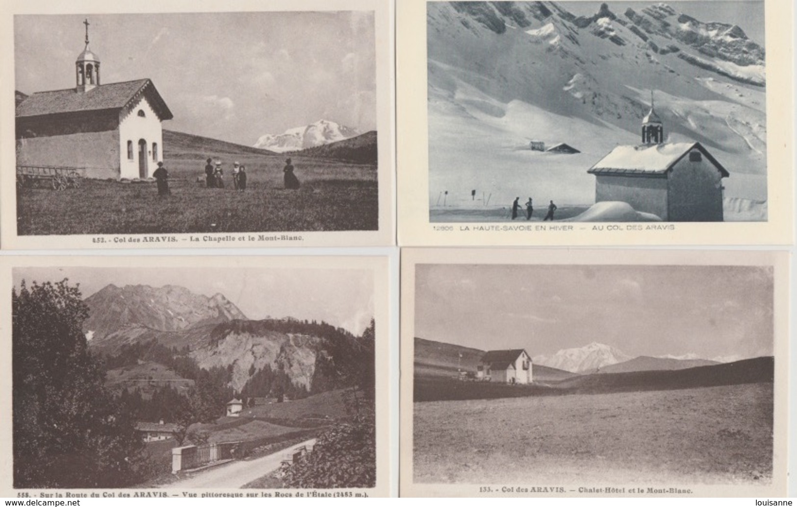 19 / 3 / 472  -  COL. DES. ARAVIS  (74 )  LOT  DE  7  CPA - 5 - 99 Cartoline