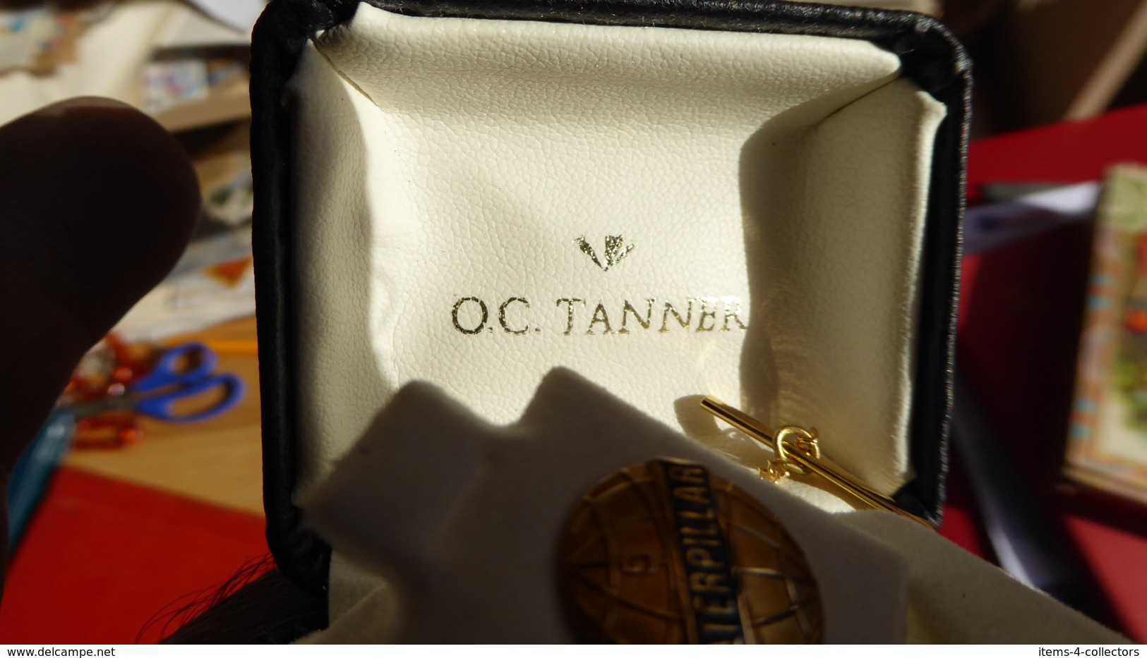 COAT PIN "CATTERPILLAR" 9ct GOLD IN BOX - Autres & Non Classés