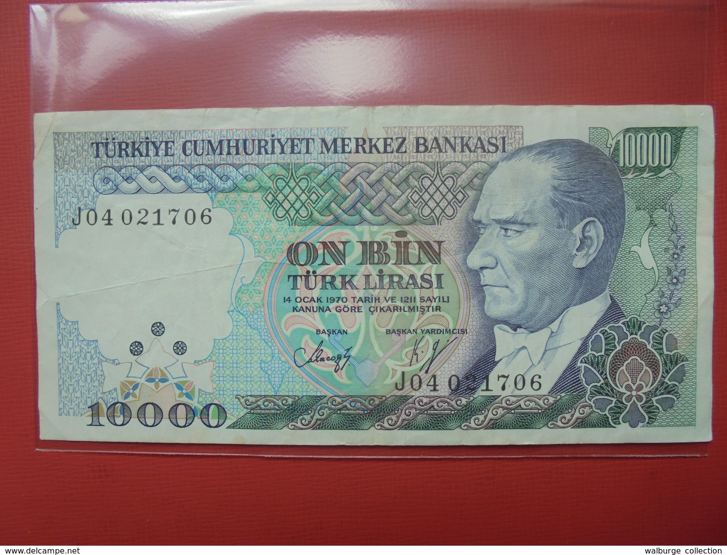 TURQUIE 10.000 LIRA 1970(82) CIRCULER - Turquie