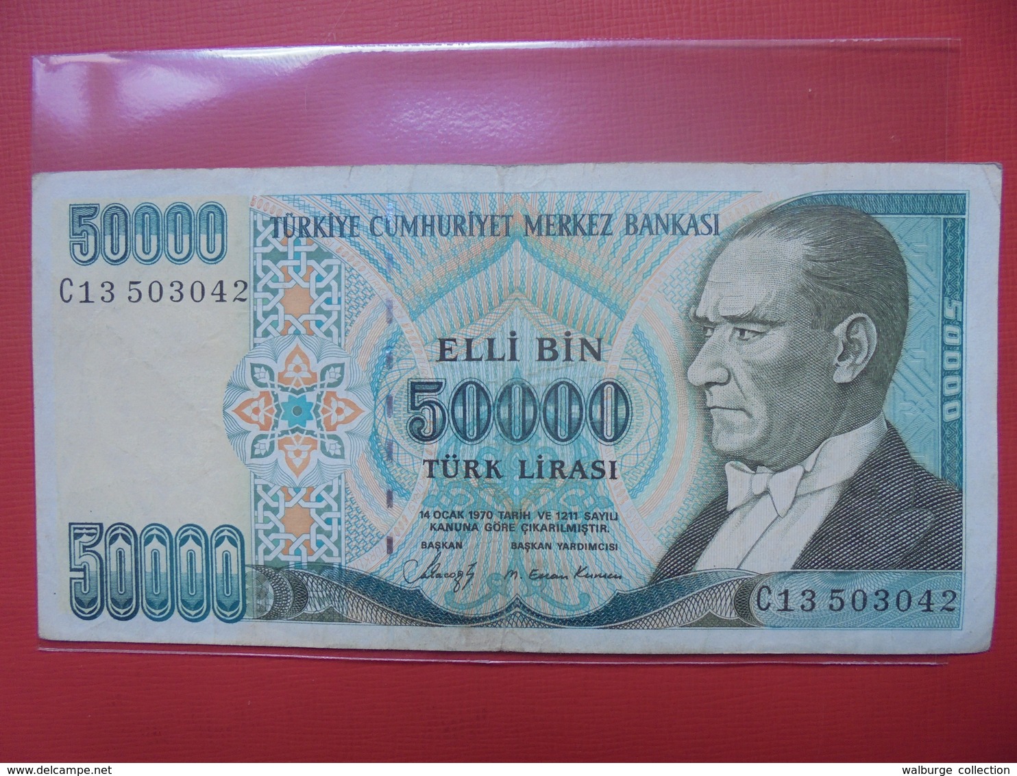 TURQUIE 50.000 LIRA 1970(88) CIRCULER - Turkey