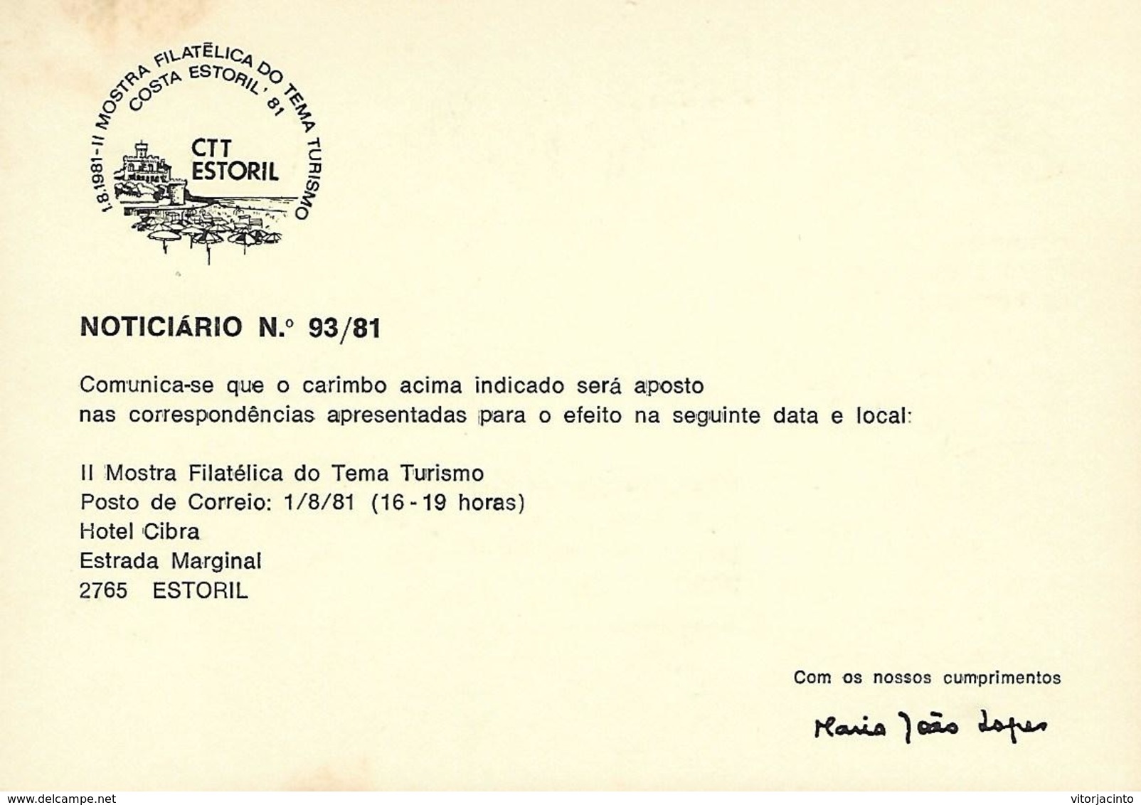 PORTUGAL - Mechanical Cancellation With Streamer - Postal Code (Official Postal Post Card) - Flammes & Oblitérations