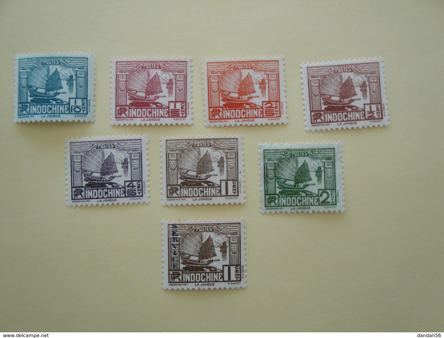 1931 / 1939 Indochine Yv  150/6 * Et **  MH   Et MNH  + Service 1 * MH Cote 3.00 € - Neufs