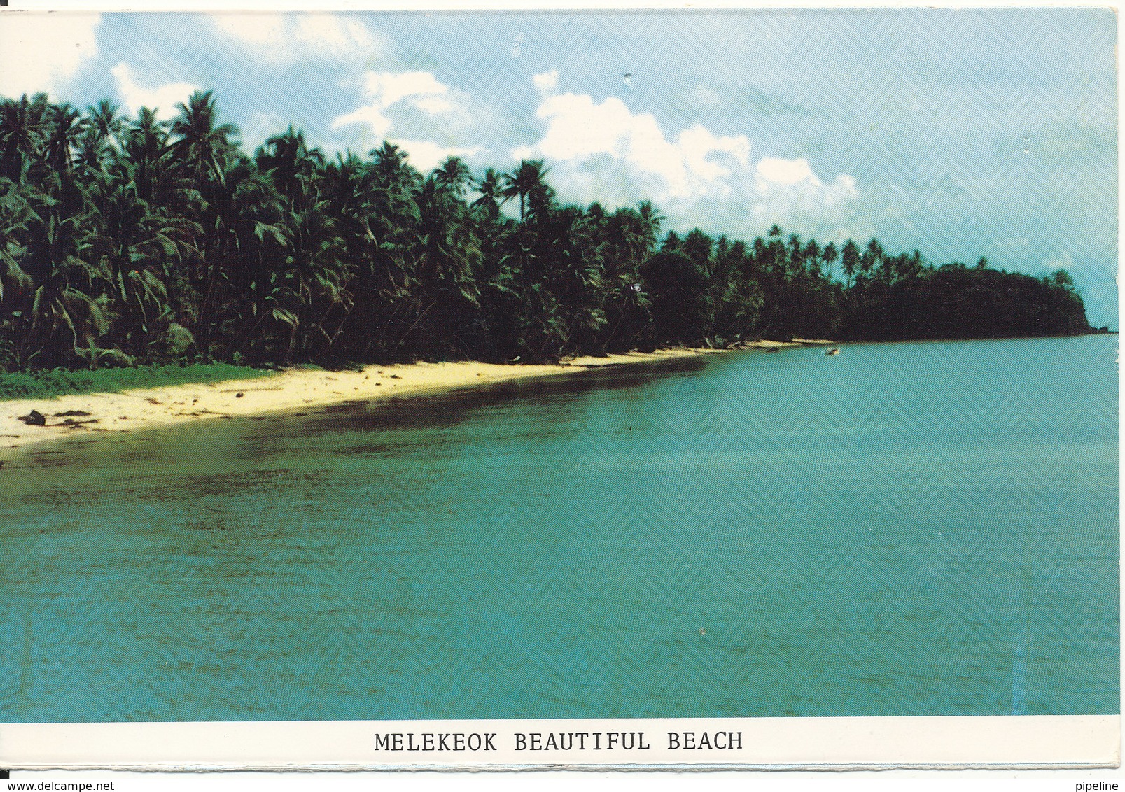 Palau Postcard Sent To Denmark 5-8-1988 (Melekeok Beautifull Beach) - Palau